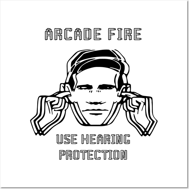 arcade fire use hearing protection Wall Art by the haunted bathroom